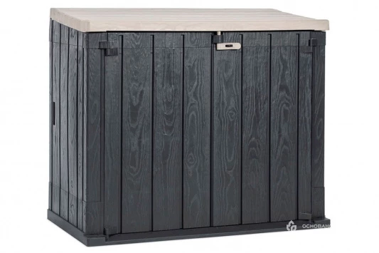 Ящик пластиковый TOOMAX STORA WAY PLUS XL 1270л, антрацит/светло-серый