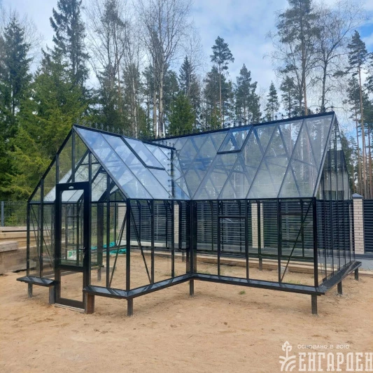Теплица Botanik T Style 45 Standard с тамбуром Standard с комплектом купейной двери Ботаник