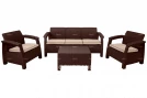 Комплект уличной мебели TWEET Terrace Set Max, белый, коричневый