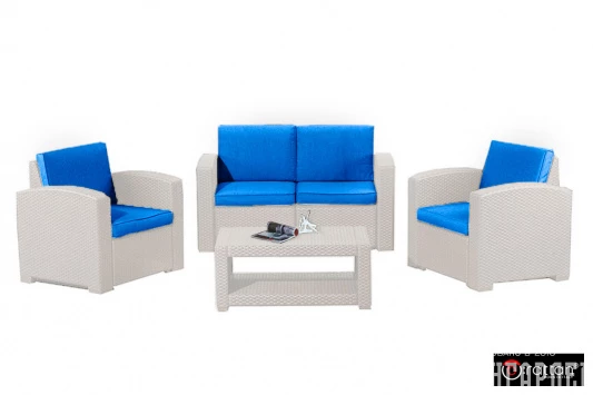 Комплект мебели Rattan Premium 4, венге, серый