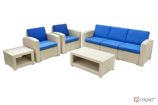 Комплект мебели Rattan Premium 5, венге,серый