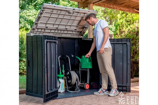 Ящик пластиковый TOOMAX STORA WAY PLUS XL 1270л, антрацит/светло-серый