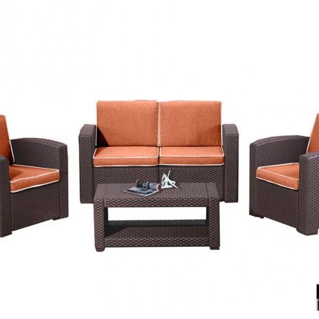 Комплект мебели Rattan Premium 4, венге, серый