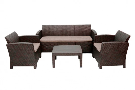 Комплект мебели Arizona Set Max,антрацит, венге (на 5 персон)