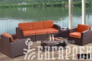 Комплект мебели Rattan Premium 5, венге,серый