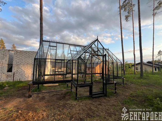 Теплица Botanik T Style 45 Standard с тамбуром Standard с комплектом купейной двери Ботаник
