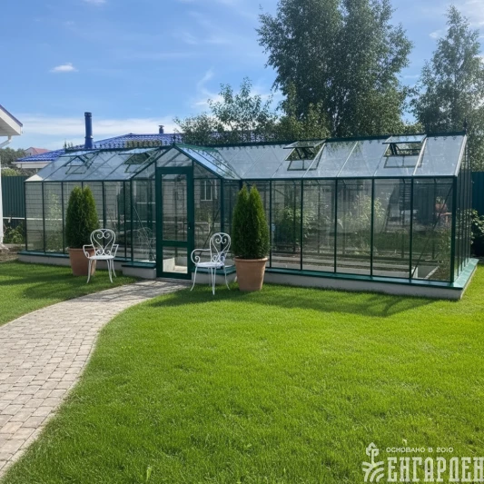 Теплица Botanik Т Maximum с минитамбуром и комплектом поворотных дверей Ботаник