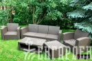 Комплект мебели Rattan Premium 5, венге,серый