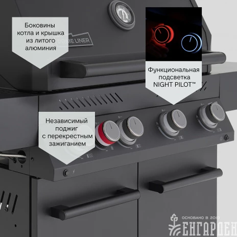 Газовый гриль PRIMELINER G class 4B комплектация DELUXE