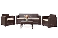Комплект мебели Arizona Set Max,антрацит, венге (на 5 персон)