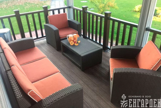 Комплект мебели Rattan Premium 5, венге,серый