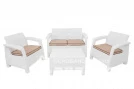 Комплект уличной мебели TWEET Terrace Set, белый, коричневый