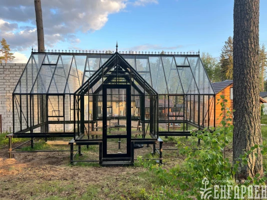 Теплица Botanik T Style 45 Standard с тамбуром Standard с комплектом купейной двери Ботаник