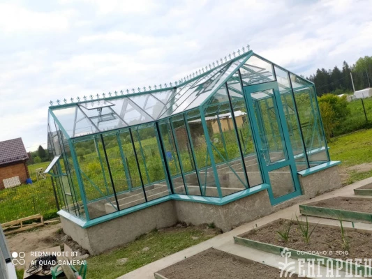 Теплица Botanik Т Standard с тамбуром и комплектом купейных дверей Ботаник
