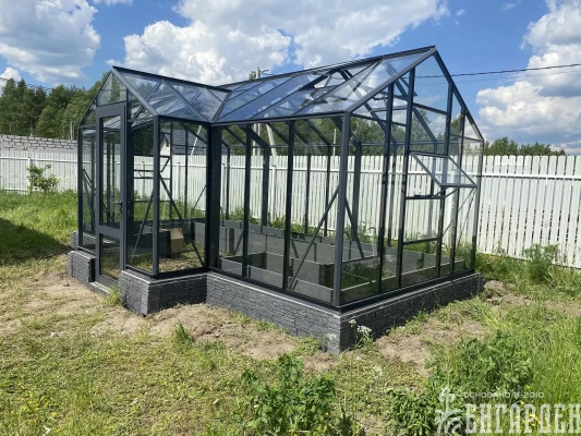 Теплица Botanik T Standard с минитамбуром и комплектом поворотных дверей Ботаник