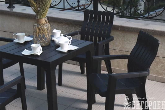 Комплект мебели b:rattan Boston Set, венге,антрацит