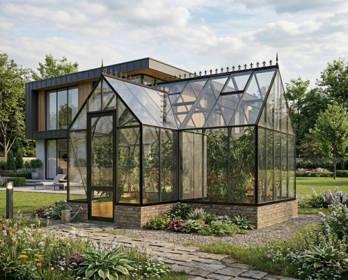 Теплица Botanik T Style 45 Standard с тамбуром Mini с комплектом купейной двери Ботаник