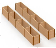 Комплект прямых грядок в теплицу Botanik Mini Ботаник