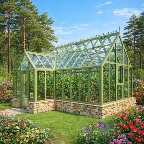 Теплица АЛЬФА  с тамбуром 4.0