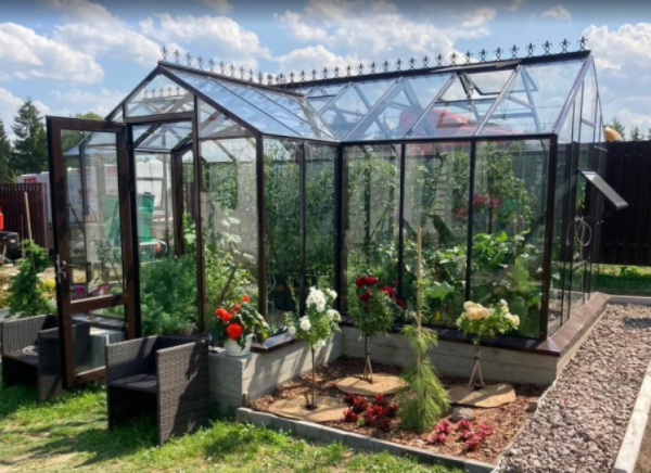 Теплица "botanik" с мини тамбуром 28м2