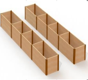 Комплект прямых грядок в теплицу Botanik Mini Ботаник