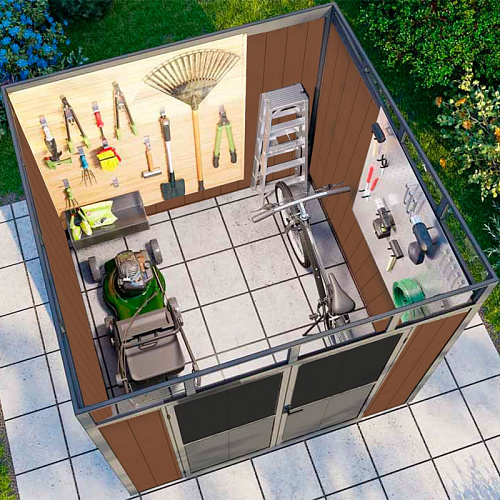 Садовое строение из ДПК Defender 7х7 (4.24 кв.м)