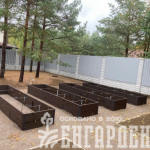 Комплект прямых грядок в теплицу ЭКОНИКА 3.5 (3 ряда, высота 450 мм)