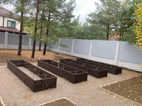 Комплект прямых грядок в теплицу БИОНИКА Оптима (3 ряда, высота 450 мм)