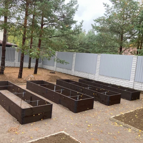 Комплект прямых грядок в теплицу ИСТРА ( 2 ряда)