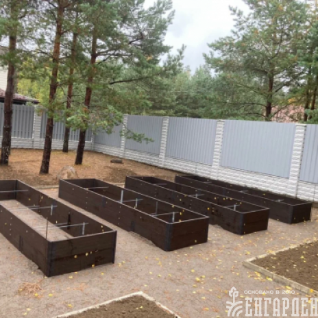 Комплект прямых грядок в теплицу ЭКОНИКА 3.5 (3 ряда, высота 450 мм)