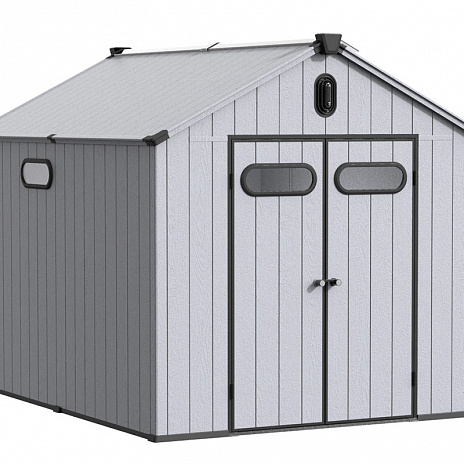 Сарай пластиковый Black Fox Summit 7,4м2, серый/антрацит