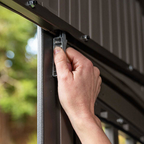 Сарай пластиковый WoodLook 15*8 DD