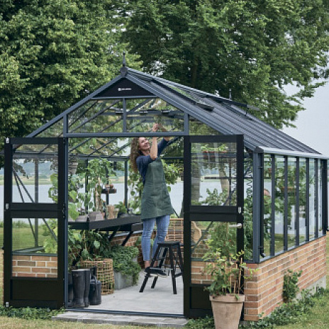 Теплица Juliana Premium 13.0 с высоким цоколем — антрацит ( Джулиана)
