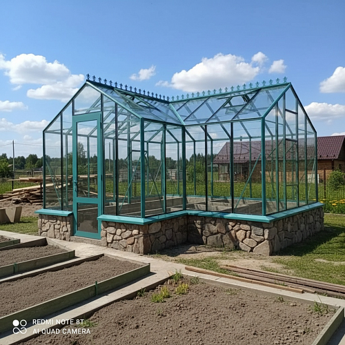 Теплица Botanik Т Standard с тамбуром и комплектом поворотных дверей Ботаник