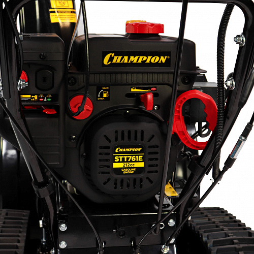Снегоуборщик бензиновый гусеничный CHAMPION STT761E