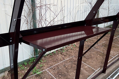 Полка с окраской в оцинковоную теплицу GLASS HOUSE