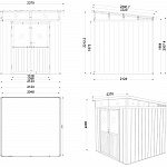 Садовое строение из ДПК Defender 7х7 (4.24 кв.м)