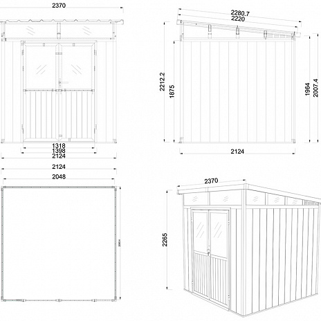 Садовое строение из ДПК Defender 7х7 (4.24 кв.м)