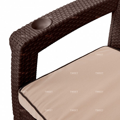 Мебель Tweet Диван 3-х местный, венге, белый