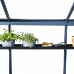 Встраиваемая навесная полка алюминиевая черная 15x141cm. (Джулиана) 