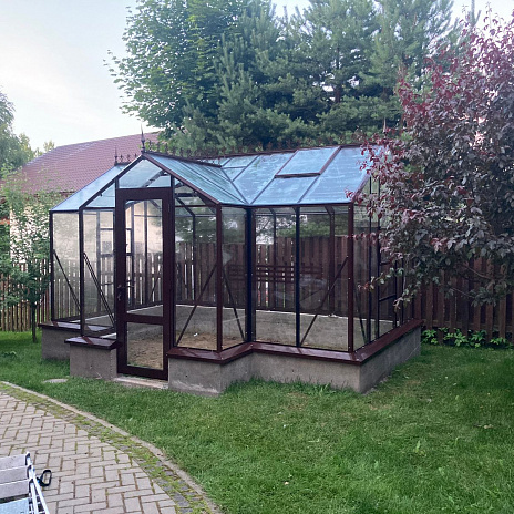 Теплица Botanik T Standard с минитамбуром и комплектом купейных дверей Ботаник