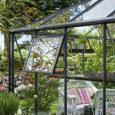 Теплица Juliana GRAND OASE 18,8 с высоким цоколем — антрацит ( Джулиана)