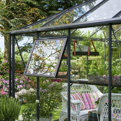 Теплица Juliana GRAND OASE 18,8 с высоким цоколем — антрацит ( Джулиана)