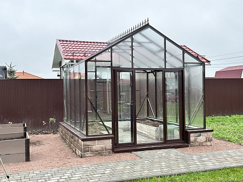 Английская стеклянная Теплица Эконика 3.0 Производство Енгарден.