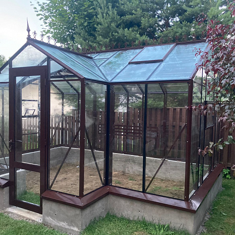 Теплица Botanik T Standard с минитамбуром и комплектом купейных дверей Ботаник