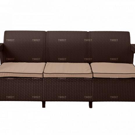 Мебель Tweet Диван 3-х местный, венге, белый