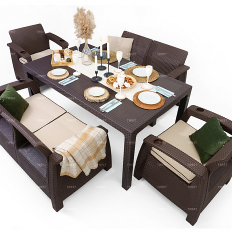 Комплект мебели Family TWEET на 6 персон с обеденным столом