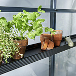 Встраиваемая навесная полка алюминиевая черная 15×213 cm. (Джулиана)