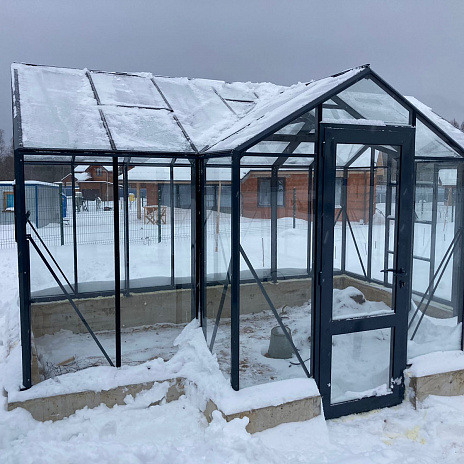 Теплица Botanik T Standard с минитамбуром и комплектом купейных дверей Ботаник