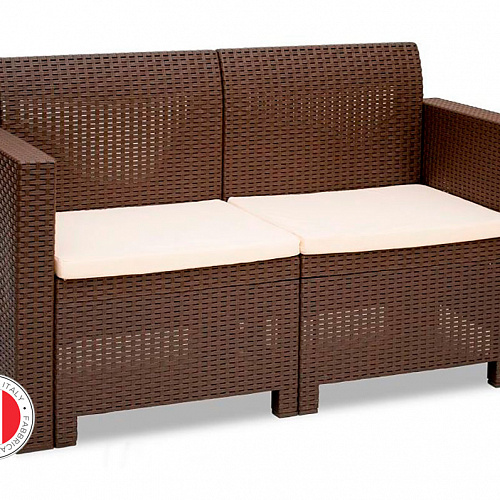 Комплект мебели NEBRASKA SOFA 2 (2х местный диван), белый, венге